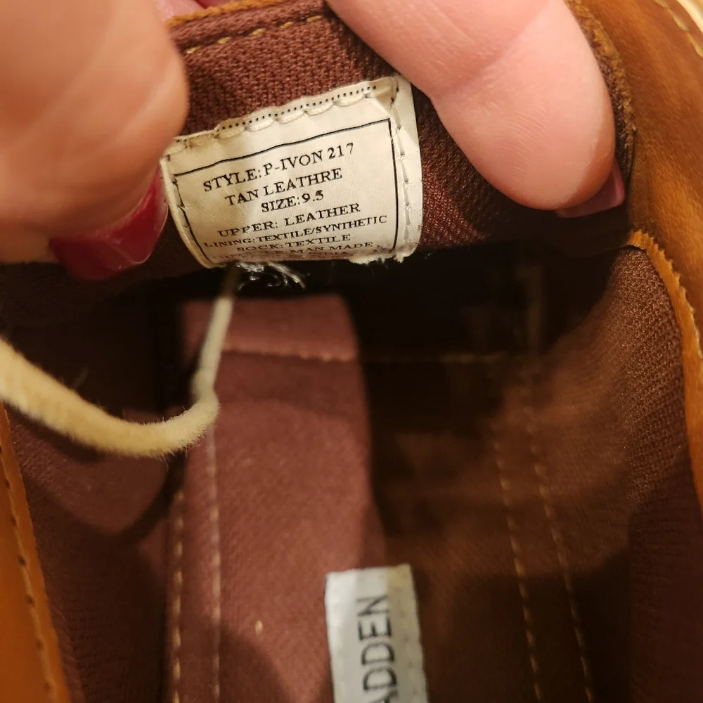 STEVE‎ MADDEN Men's Ivon Chukka Tan Leather Boots Size 9.5